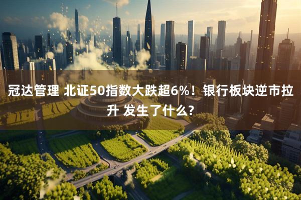 冠达管理 北证50指数大跌超6%！银行板块逆市拉升 发生了什么?
